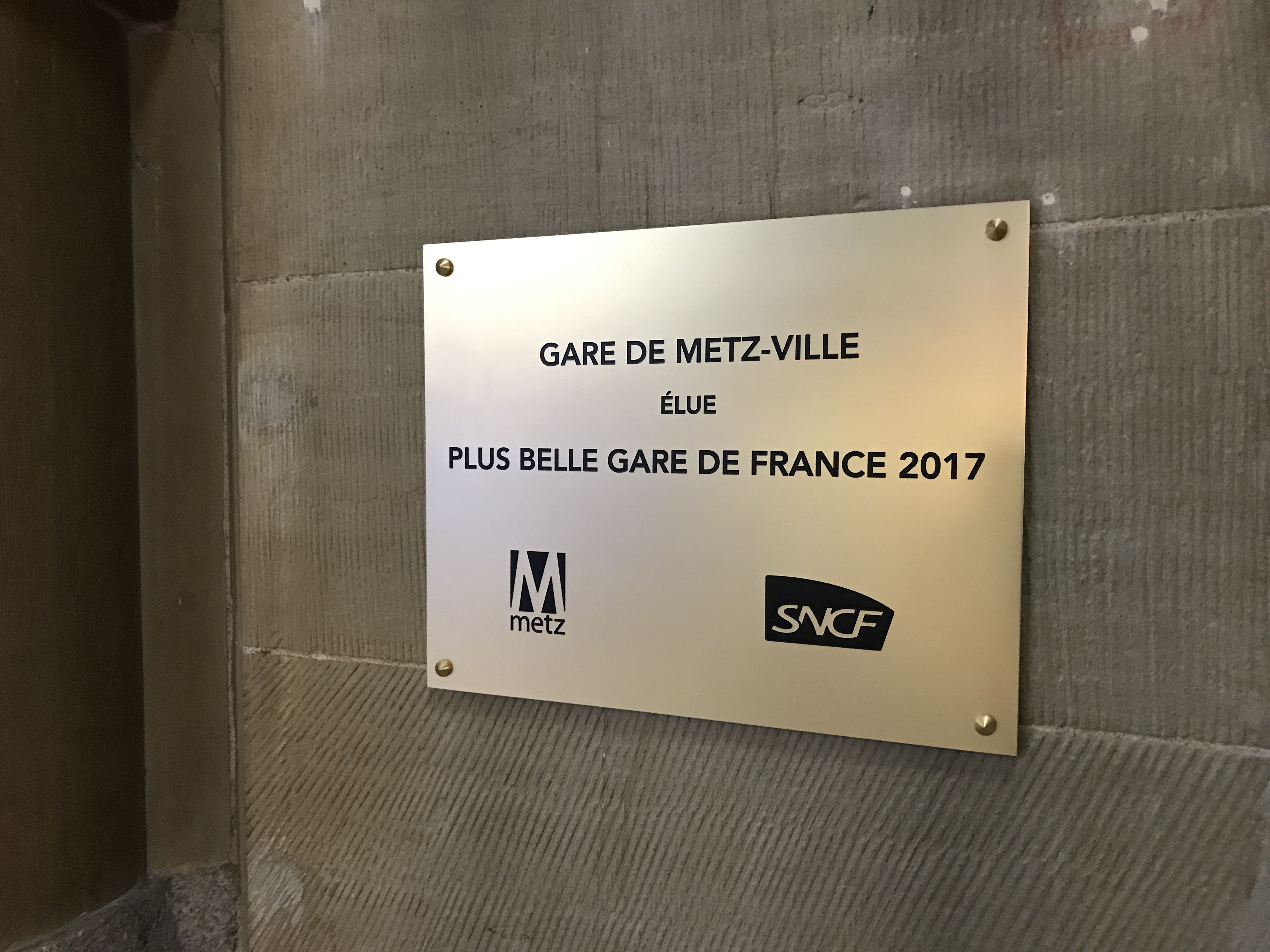 gare de Metz plus belle gare de France 2017